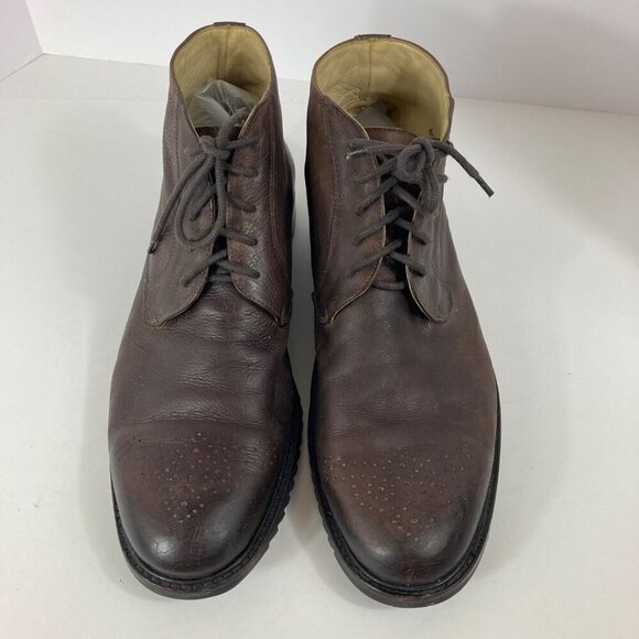 Mens Martin Dingman‎ Country Wear Handmade Leather Brown Chukka Boots 11D main image 7